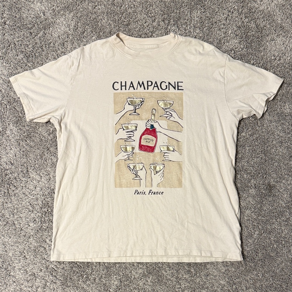 Abercrombie & Fitch Cream Champagne T-shirt